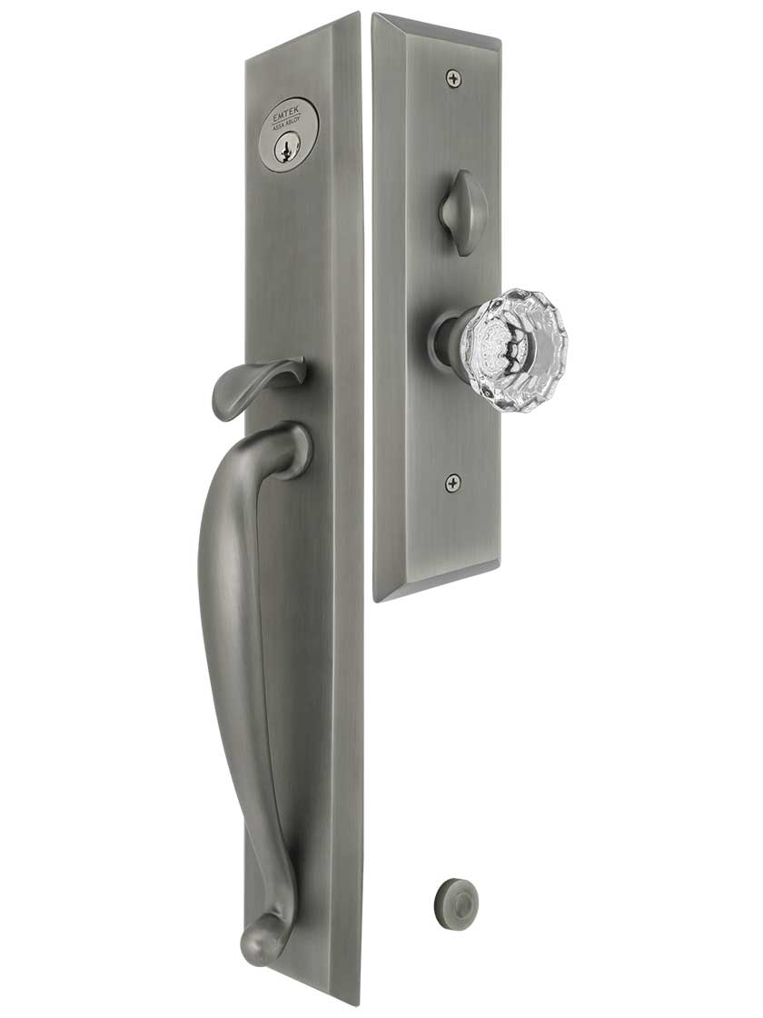 Middleton Rectangular Thumb-Latch Mortise Entry Set with Choice of Interior Knob.